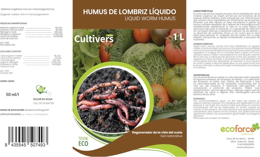 humus de lombriz liquido