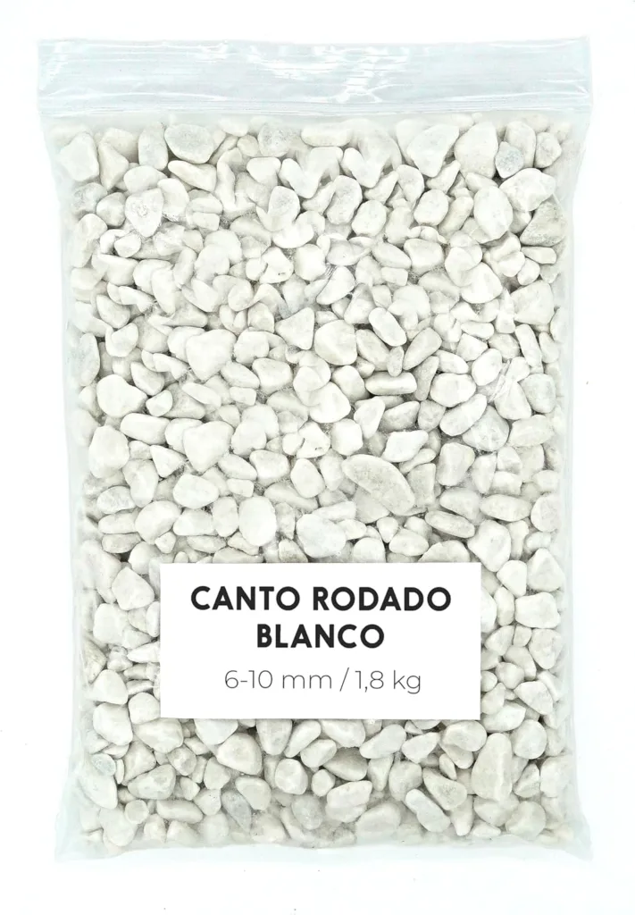 Canto Rodado Blanco 1,8kg para malla anthierbas