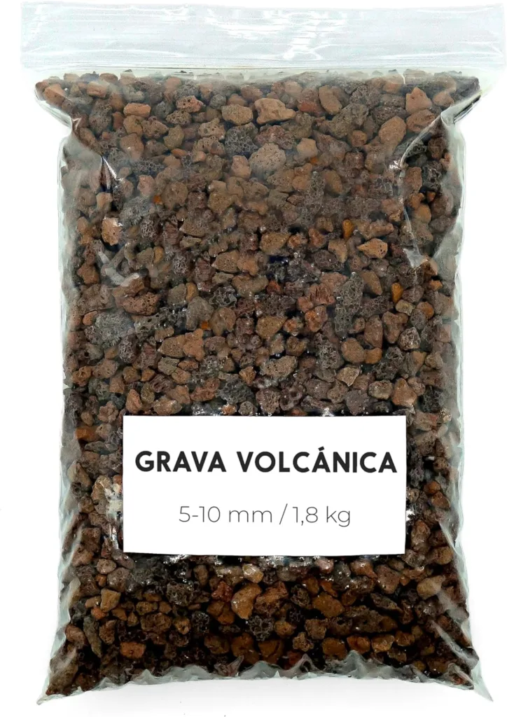 grava volcánica para malla antihierbas